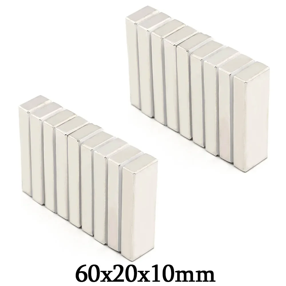 60x20x10mm Super Strong Block Neodymium Magnet Powerful Magnets N35 small Permanent Magnetic NdfeB Refrigerator Magnet 60x20x10