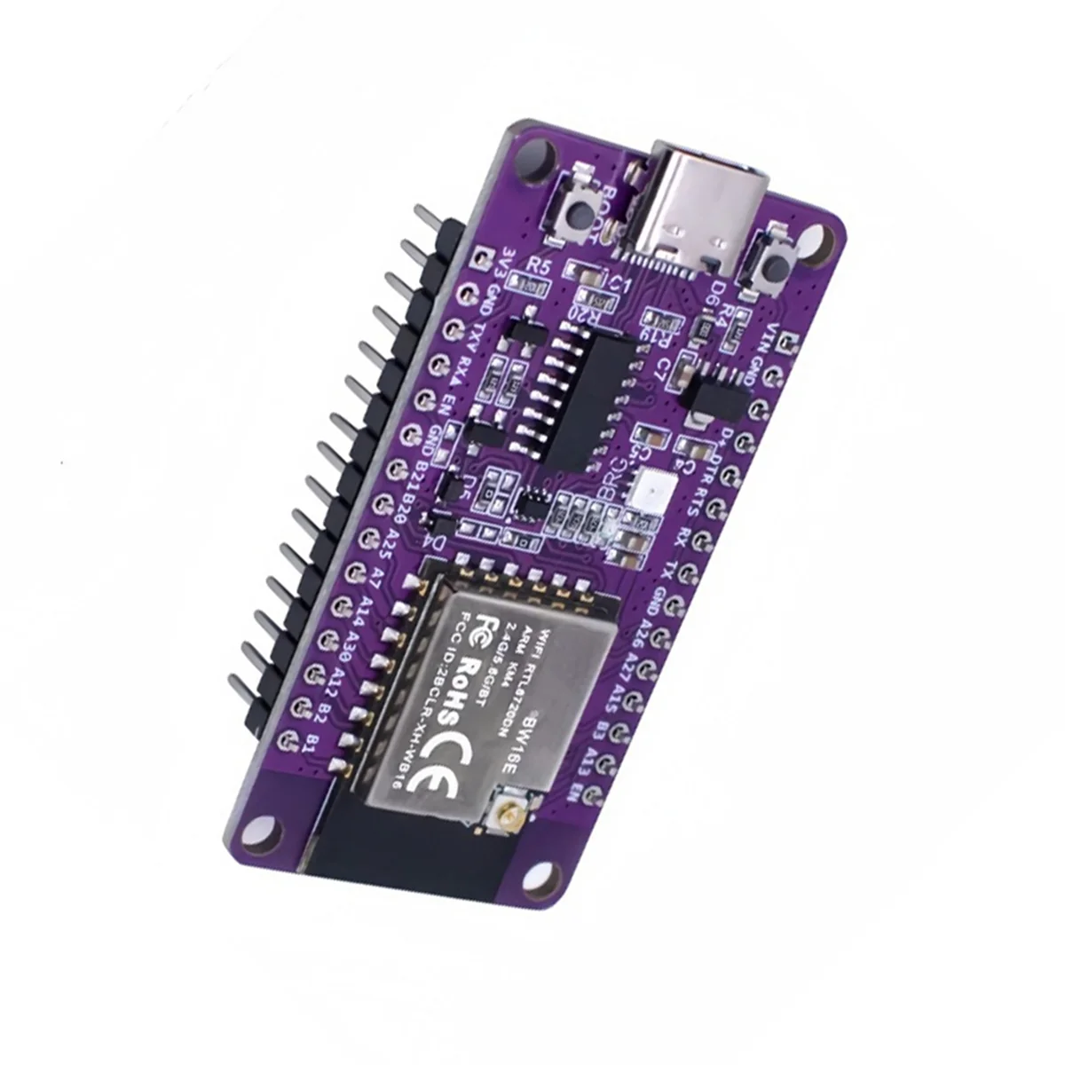 Eficiente módulo Bluetooth WiFi de doble banda RTL8720DN NICEMCU, soldado