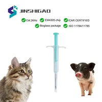 New lecteur rfid 100pcs/Pack Pet EM4305 Microchip 134.2KHz FDX-B Animal ID Chip Animal Microchip Syringe International Standard