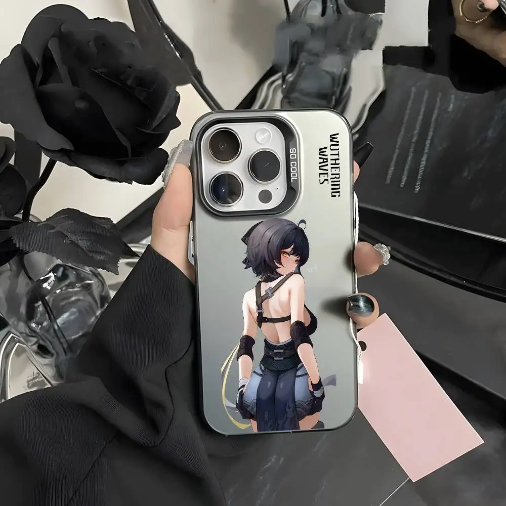 حافظة هاتف روفر ويذرينج ويفز ويكي لهاتف آيفون 17 16 15 14 13 12 11 برو ماكس إير متعدد الألوان ماتي ليزر معدني أورورا فوندا