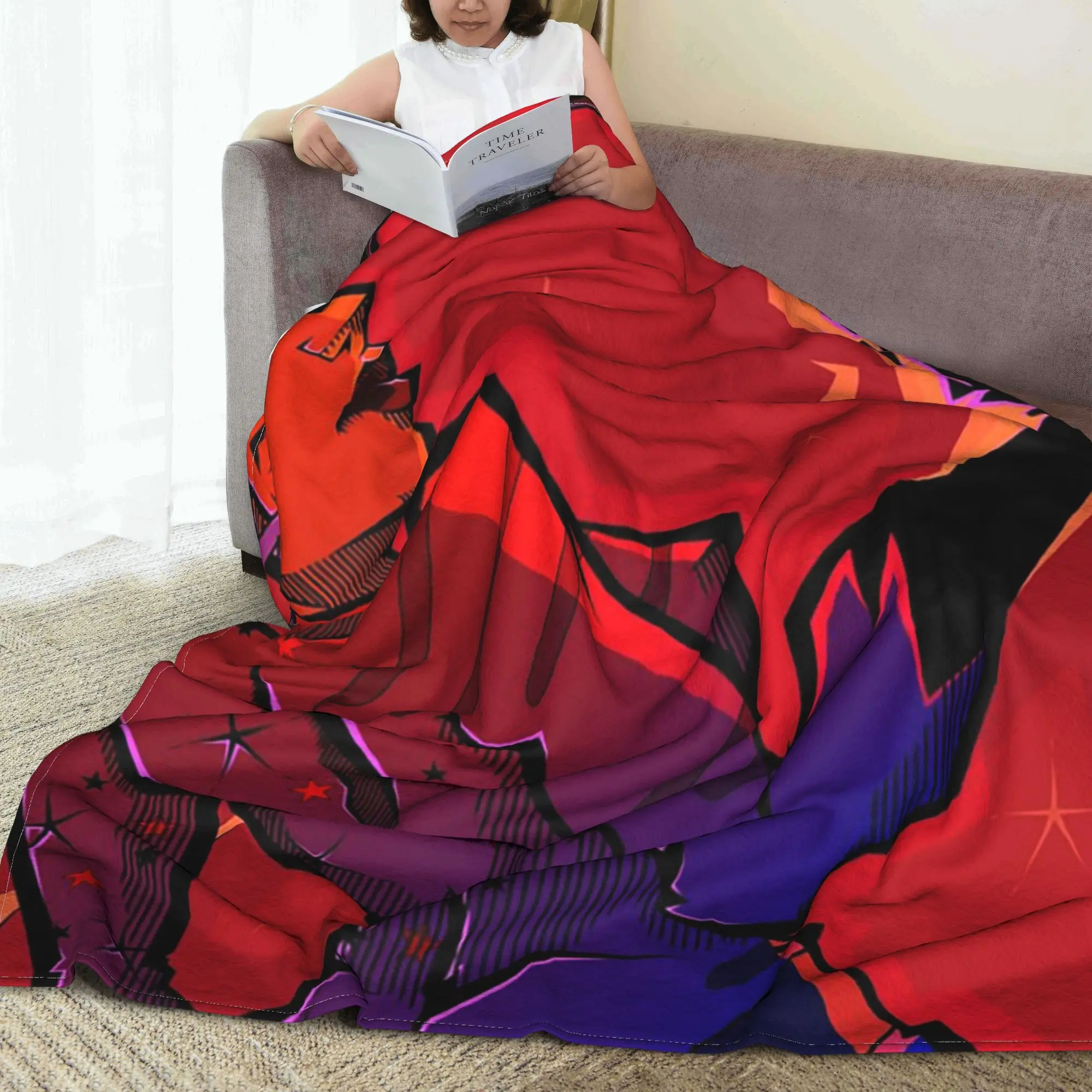 

Одеяло Samora Star, портативное флисовое одеяло для дивана, одеяло для дома, спальни, путешествий, покрывало, одеяло