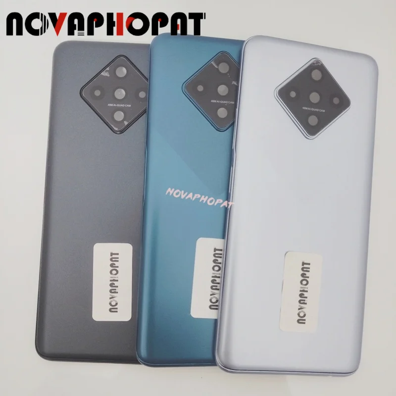 Middle Frame Bezel For Infinix Zero 8 X687 Battery Cover Back Rear Door Housing Side Volume Button Camera Lens Frame Holder