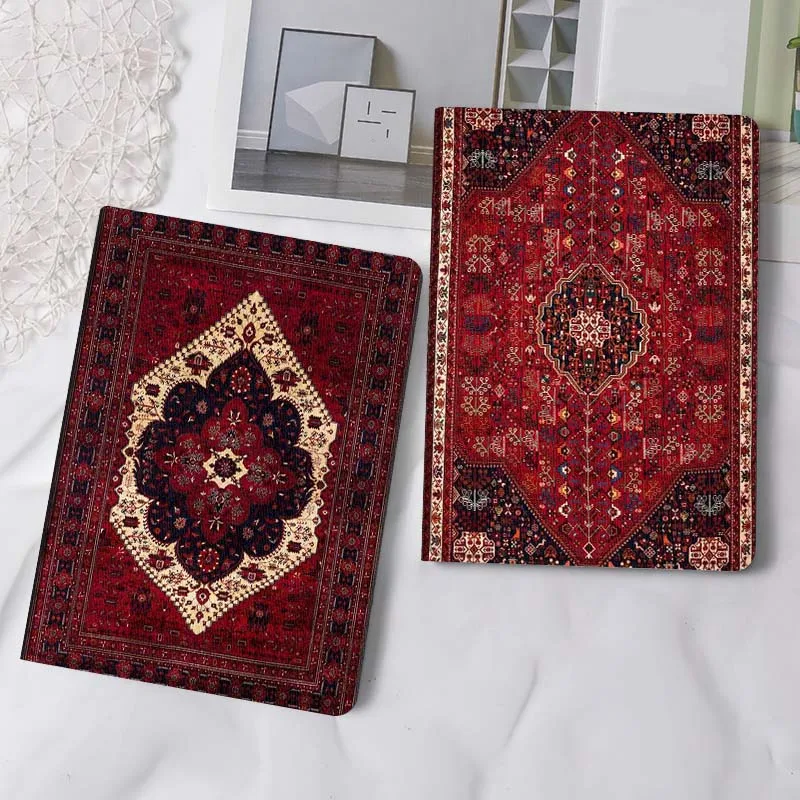 Red Persian Style Rug Gift Tablet Case For Apple iPad Air Pro mini 1 2 3 4 5 6 7 8 9 11 M2 M3 M5 M4 5th 6th 7th 10th 11th