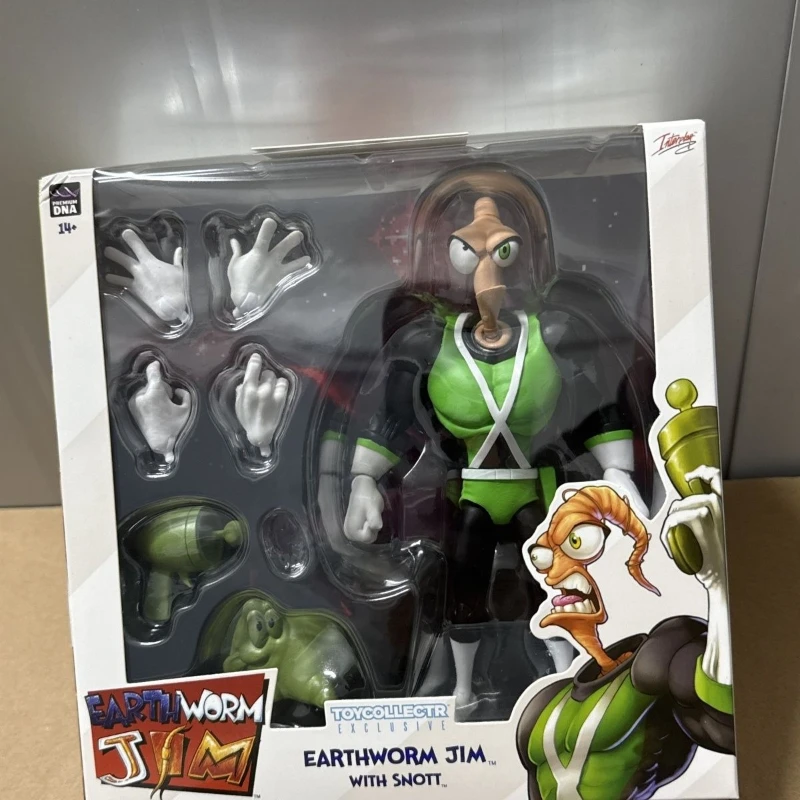 

Genuine new boxed PDNA Green Earthworm Jim DIY model figure, brand-new action figure
