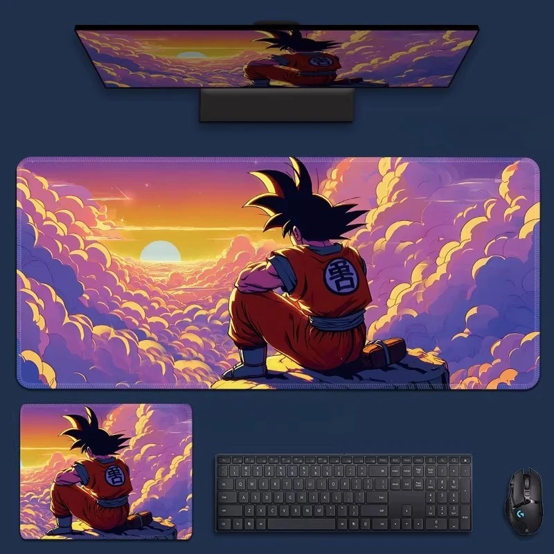Leder-Mauspad Übergroßes Dragon Ball Computer-Tastaturpad Son Goku Animation Rutschfestes Pad Spiel E-Sport Spezielle Tischmatte