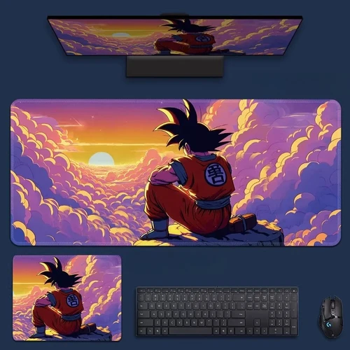 Imagen 1 del producto Alfombrilla de Ratón de Cuero Extra Grande de Dragon Ball, Alfombrilla de Teclado de Computadora con Diseño de Son Goku, Alfombrilla Antideslizante para Juegos, Alfombrilla Especial para Deportes Electrónicos