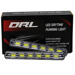 2Pcs/Set LED Auto Daytime Running Lights Fog Lamp with On/Off Fucnction 100% Waterproof COB DRL External Day Driving Light