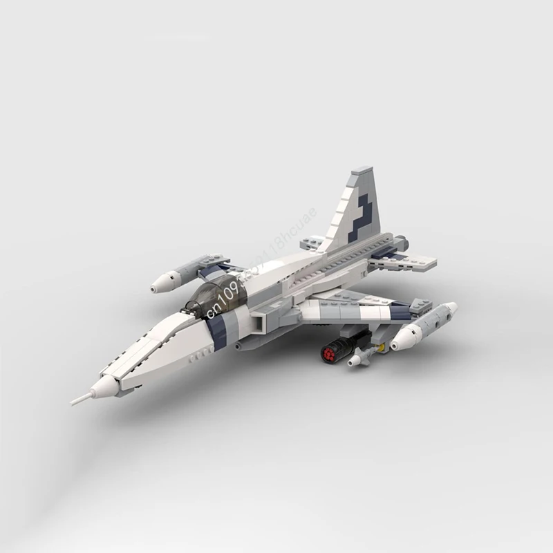 458PCS MOC War Series F-5 Freedom Fighter Warplane Model Building Blocks Stacking Bricks Creative Toys Kid Gift Diy Educational