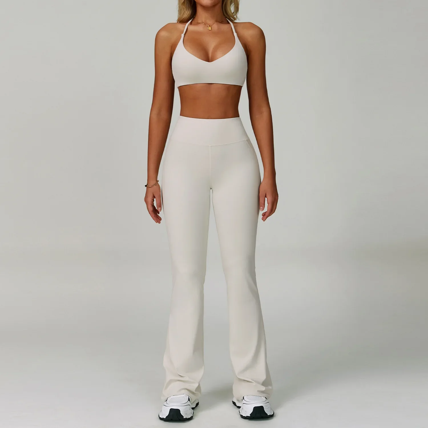 Set da 2 pezzi Tuta da donna Abbigliamento fitness Set da yoga Abbigliamento sportivo Reggiseno da allenamento Leggings a vita alta Set Abbigliamento da palestra Tute sportive