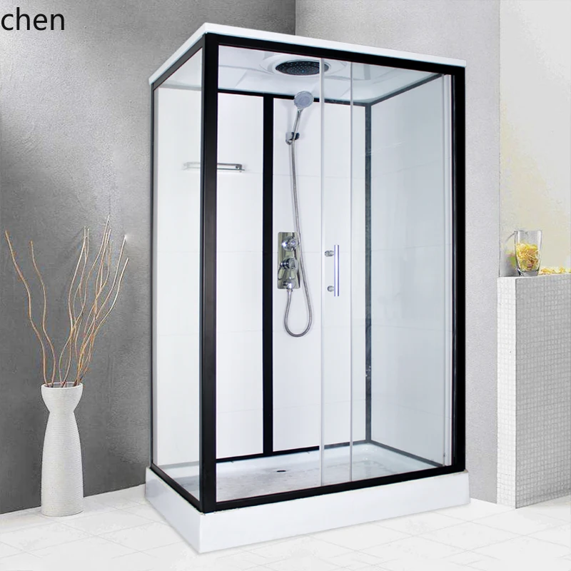 

HTT rectangular shower room integrated bathroom integrated household tempered glass partition small apartment bath room bathroom