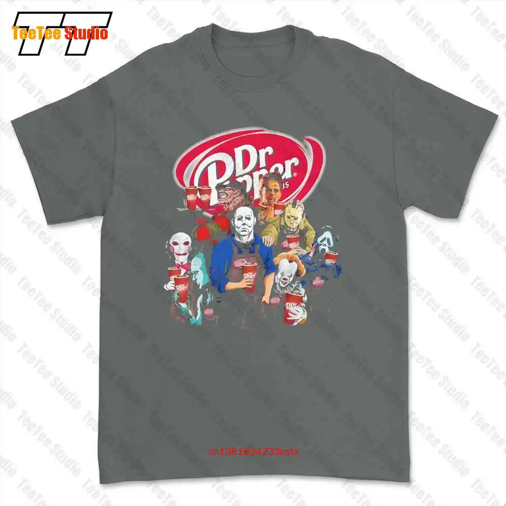 Halloween Horror Characters Dr Pepper Logo T-shirt Tee PTNH