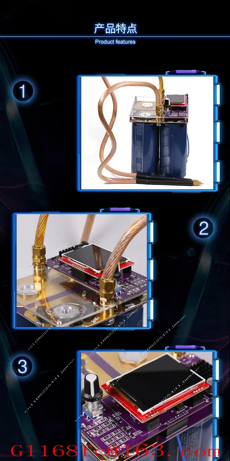 Lithium Battery Farad Capacitor Impact Welding Machine, Small Welding, Dual Pulse Adjustable High-power Spot Welding Machine