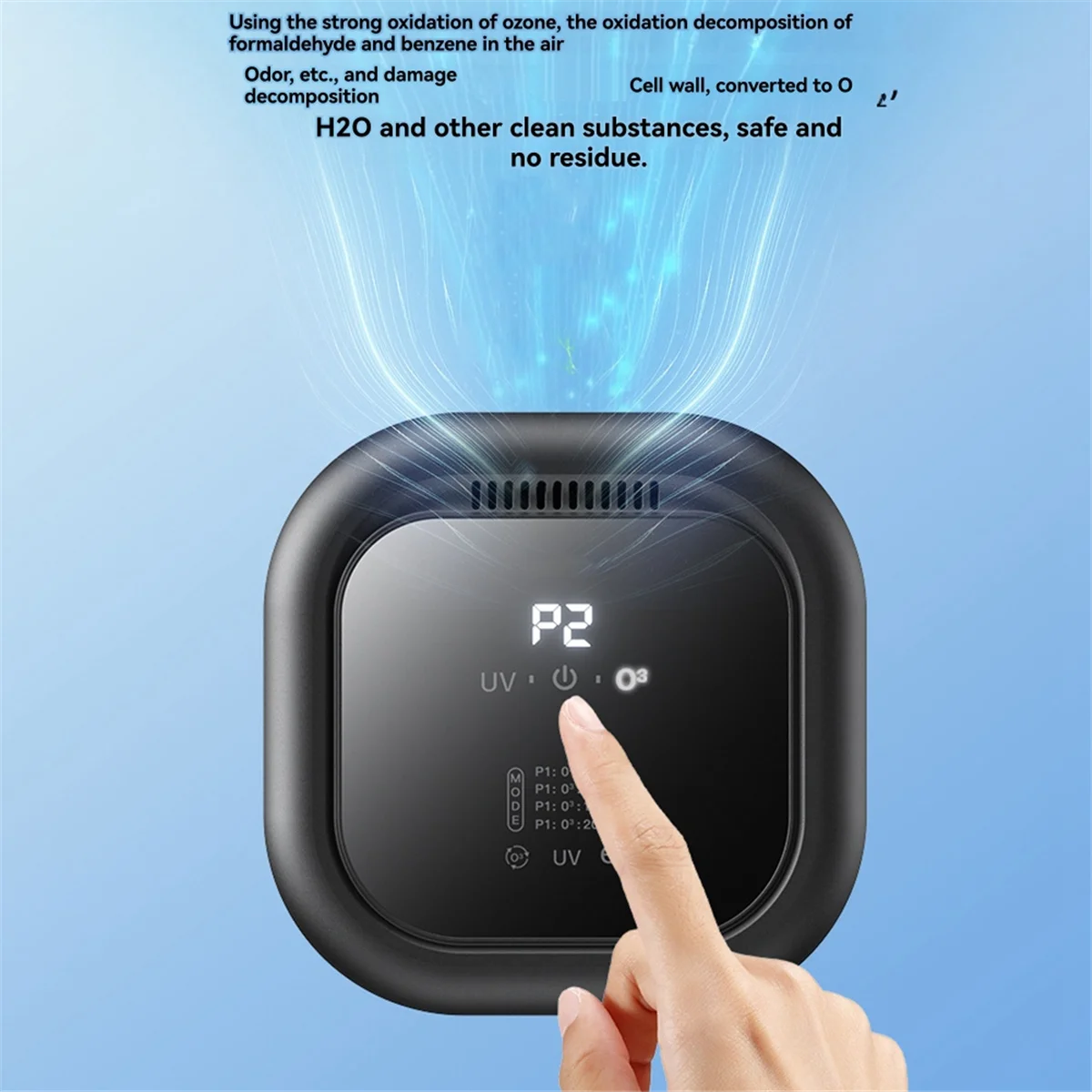 

【New User Coupon】Odor Eliminator for Strong Odor 5,000mAh Rechargeable Cat Litter Deodorizer Dog Poof Odor Removal Ionizer White