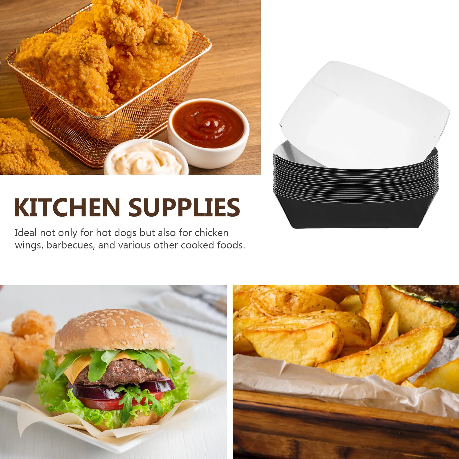 20Pcs Kraft Paper Hot Dog Boxe - Meal Prep Chicken Wings 评论和价格