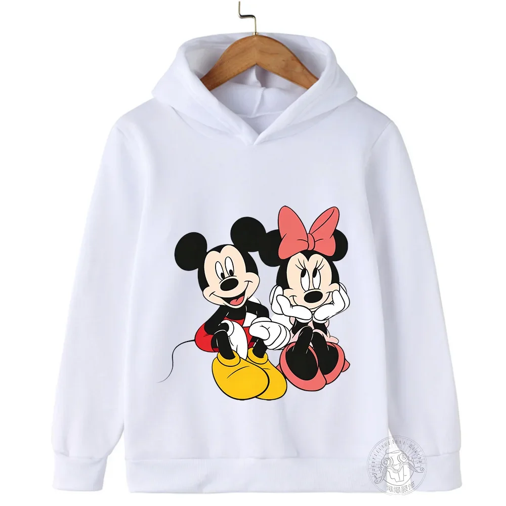 Disney-Sudadera con capucha para niño y niña, ropa deportiva con estampado de dibujos animados de pato y Mickey, moda de Donald para todos los días, primavera y otoño