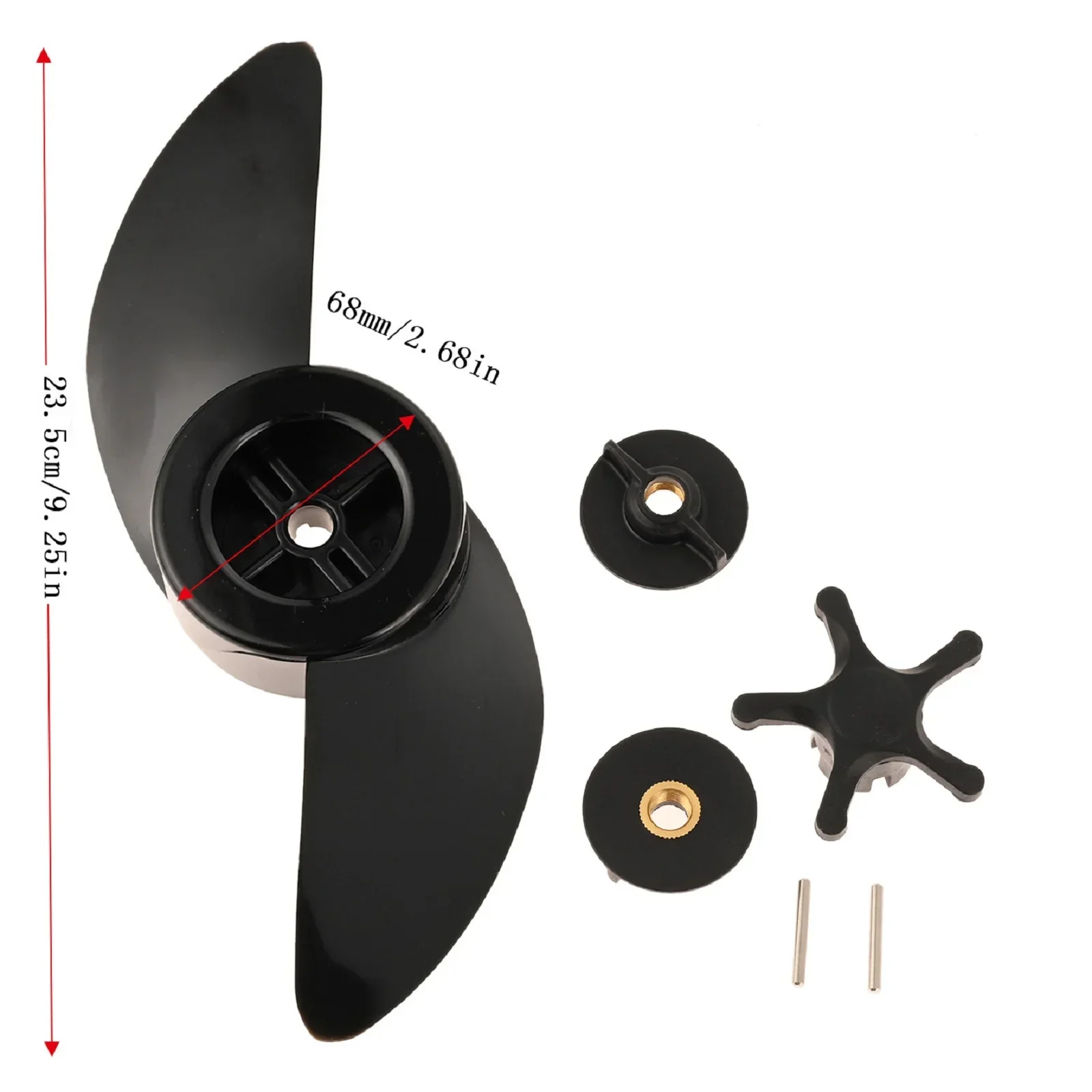 1 Set Plastic Two-Blade Propeller Electric Outboard Motor Prop for Boat Kayak Canoe Fishing Rafts Dinghy 28lb 30lb 34lb Motors