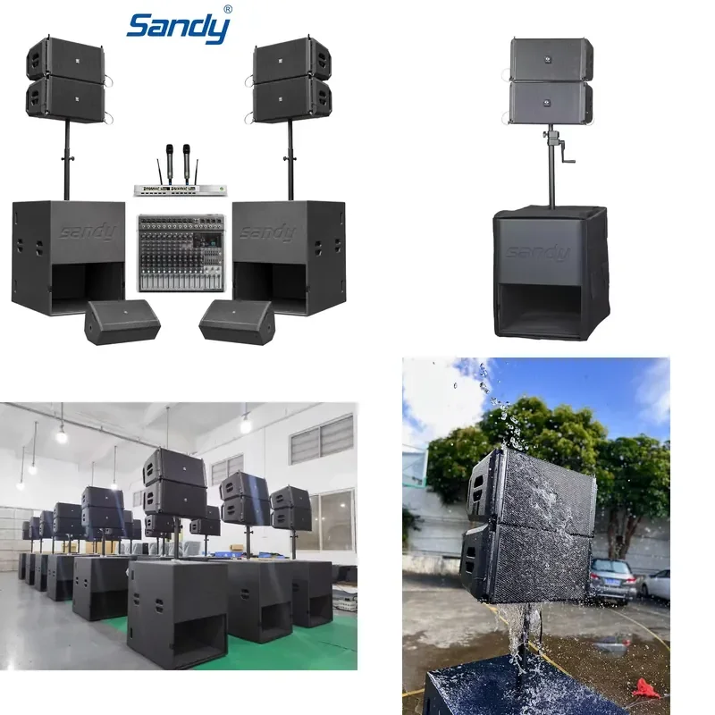 for Sandy Audio Stage Concert Professional Line Array Speaker System DSP 18 Subwoofer 10 Line Array Speaker Set