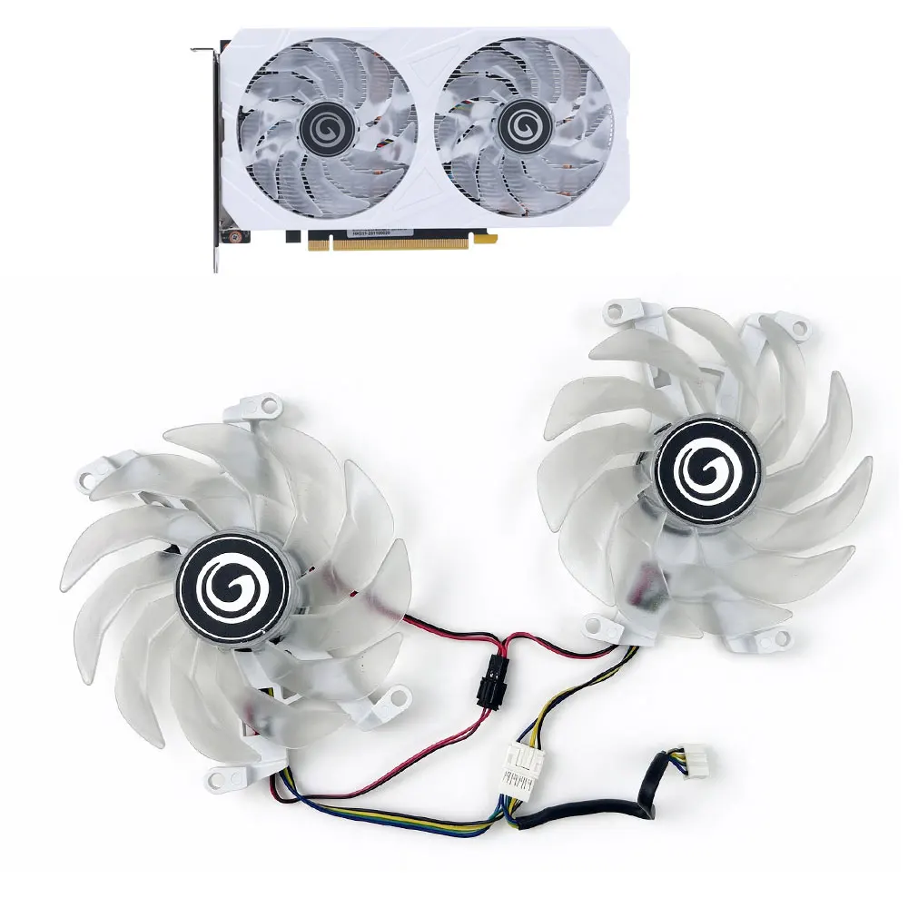 2pcs Cooling Fan Transparency 90mm 4pin For GALAX GeForce RTX 3050 Overseas Edition video card fans