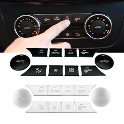 AC Heater Climate Control & Multimedia Volume Switch Button Cover Trim Sticker For Mercedes BENZ C E GLK Class W204 W212 X204