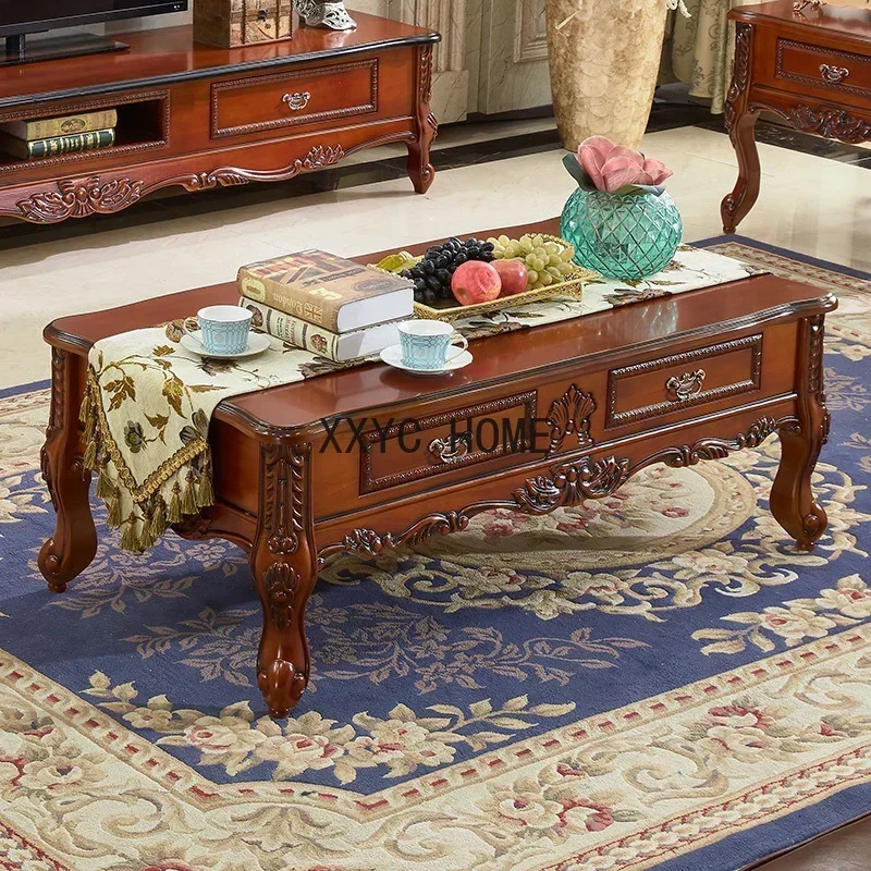 

Simple Antique Coffee Table Nordic Luxury Wooden Hallway Bedroom Center Mesa Centro Living Room Furniture