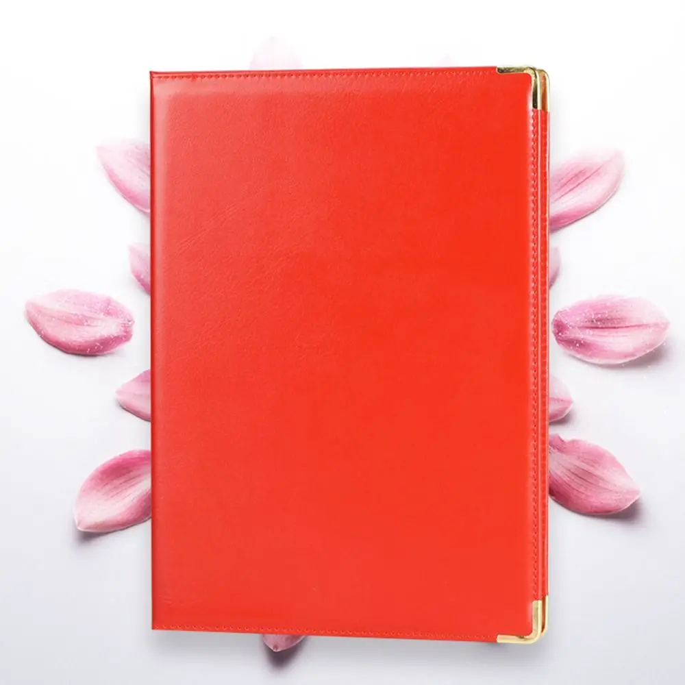 PU Leather A4 Agreement Folder Protective No Inserts Certificate Diploma Cover Multifunctional Reinforced Edges Contract Book