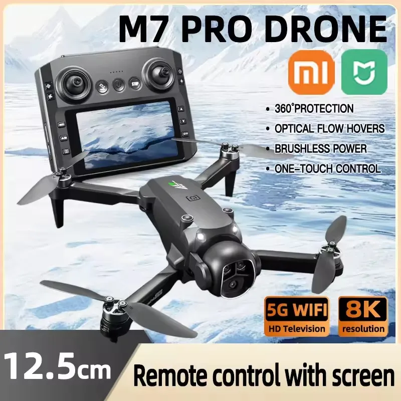 Xiaomi M7 Drone With screen for taking pictures Remote control 8K dual-camera aerial photography drone Brushless Quadcopter Dron