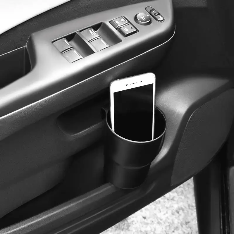 Car Water Cup Holder Mobile Phone Beverage Trash: Can Multifunctional Storage Box Interior