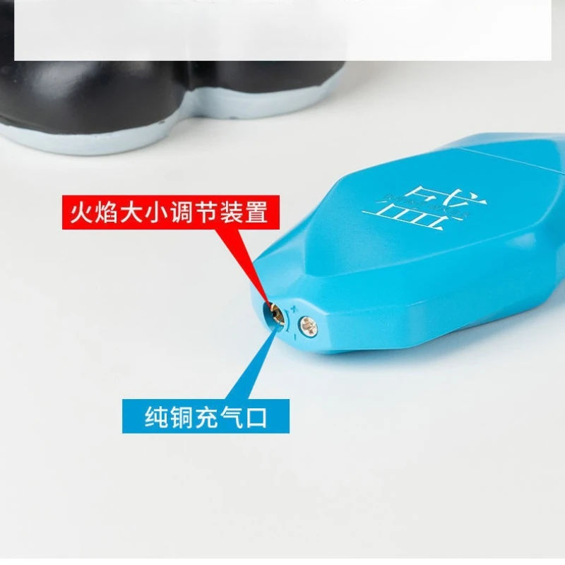 Luminous Wealth Red Medium Diamond Windproof Lighter Inflatable High-value Personality Lettering Gift Trend for Boyfriend