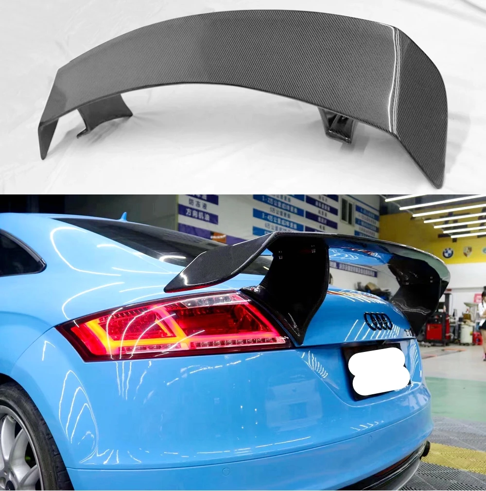 

TT RS MK2 warhead speed Style Carbon Fiber Rear Spoiler For AUDI TT Car styling spoilers Aluminum alloy bracket