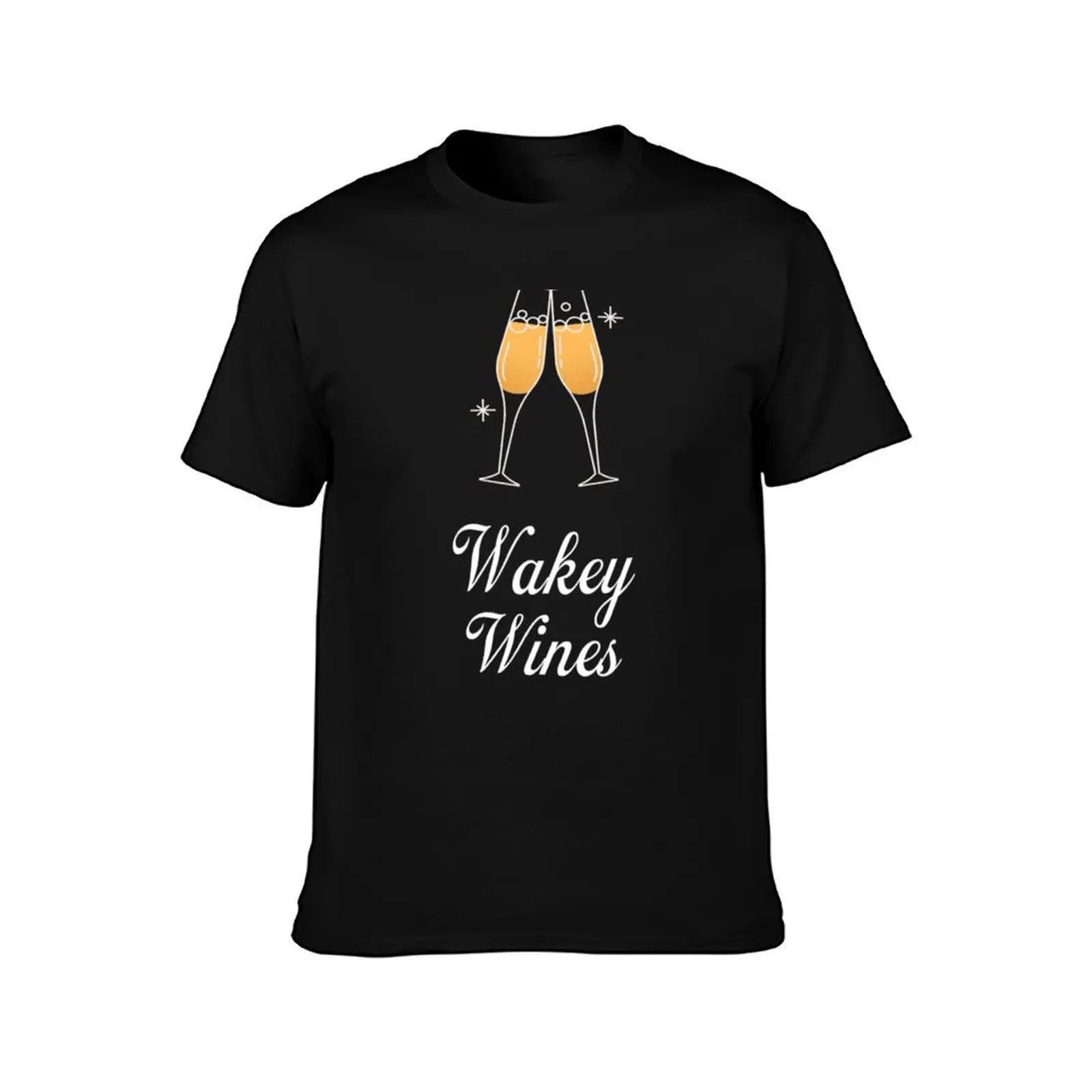Wakey wines- Toasting T-Shirt, Summer Casual Cotton Tee, Oversized Streetwear Tops, Vintage Graphic Print, Unisex Men Women