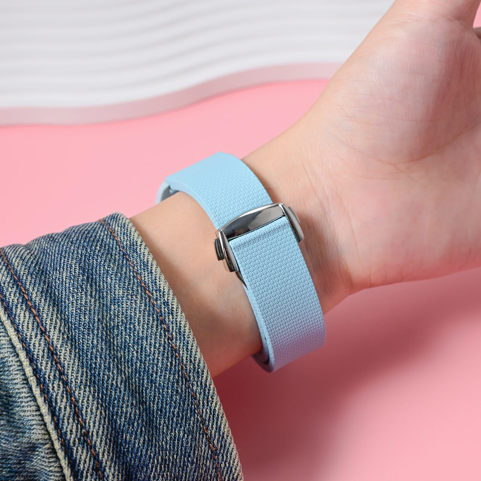 فلورو المطاط حزام ل سواتش X أوميغا MoonSwatch 20 مللي متر FKM الإفراج السريع العالمي حزام (استيك) ساعة سوار ل ساماستر 300 600 #6