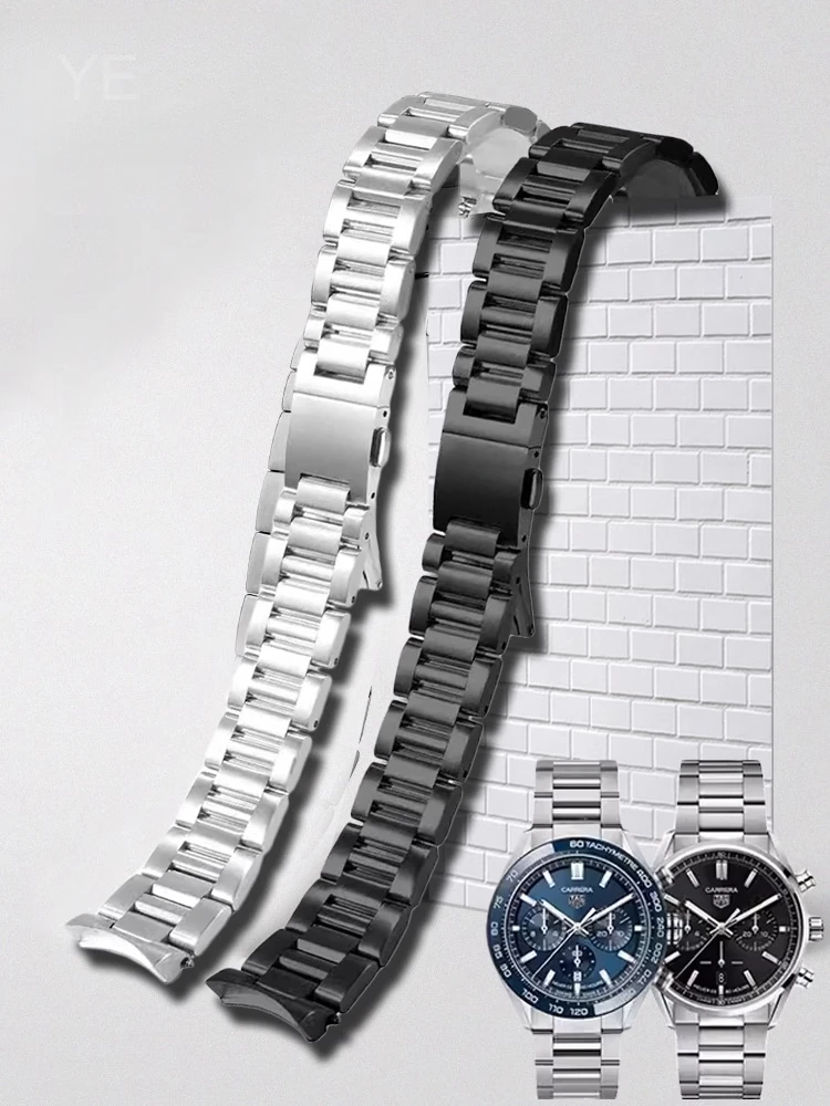 

Удобный быстросъемный стильный ремешок для часов Tag Heuer Carrera Heritage Monaco, водонепроницаемый твердый ремешок из нержавеющей стали, 22 мм