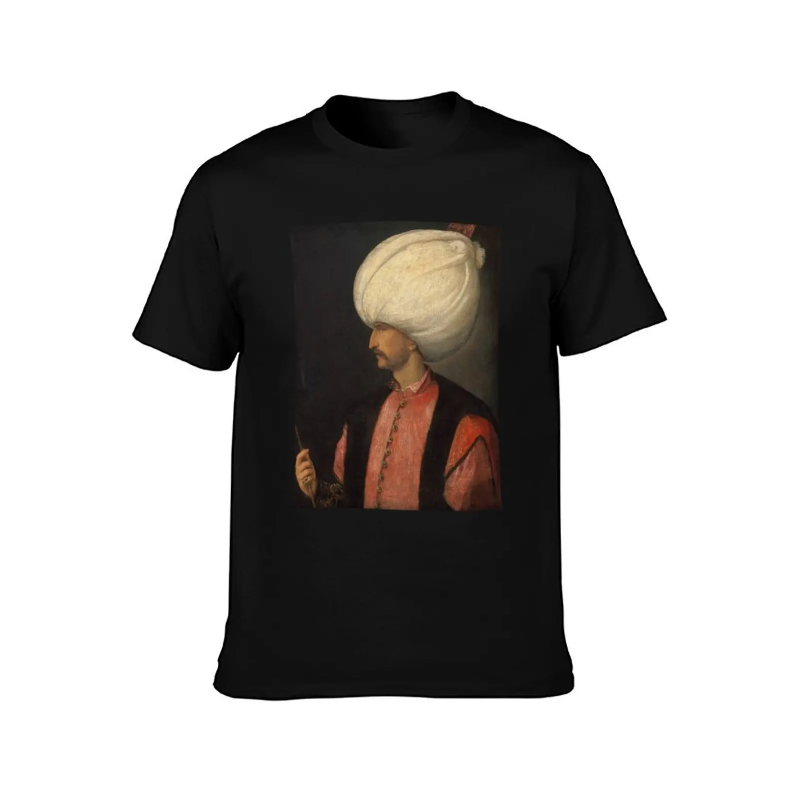 2025 new model Ottoman : Portrait of the Sultan Suleiman the Magnificent T-Shirt d t shirt men clothing