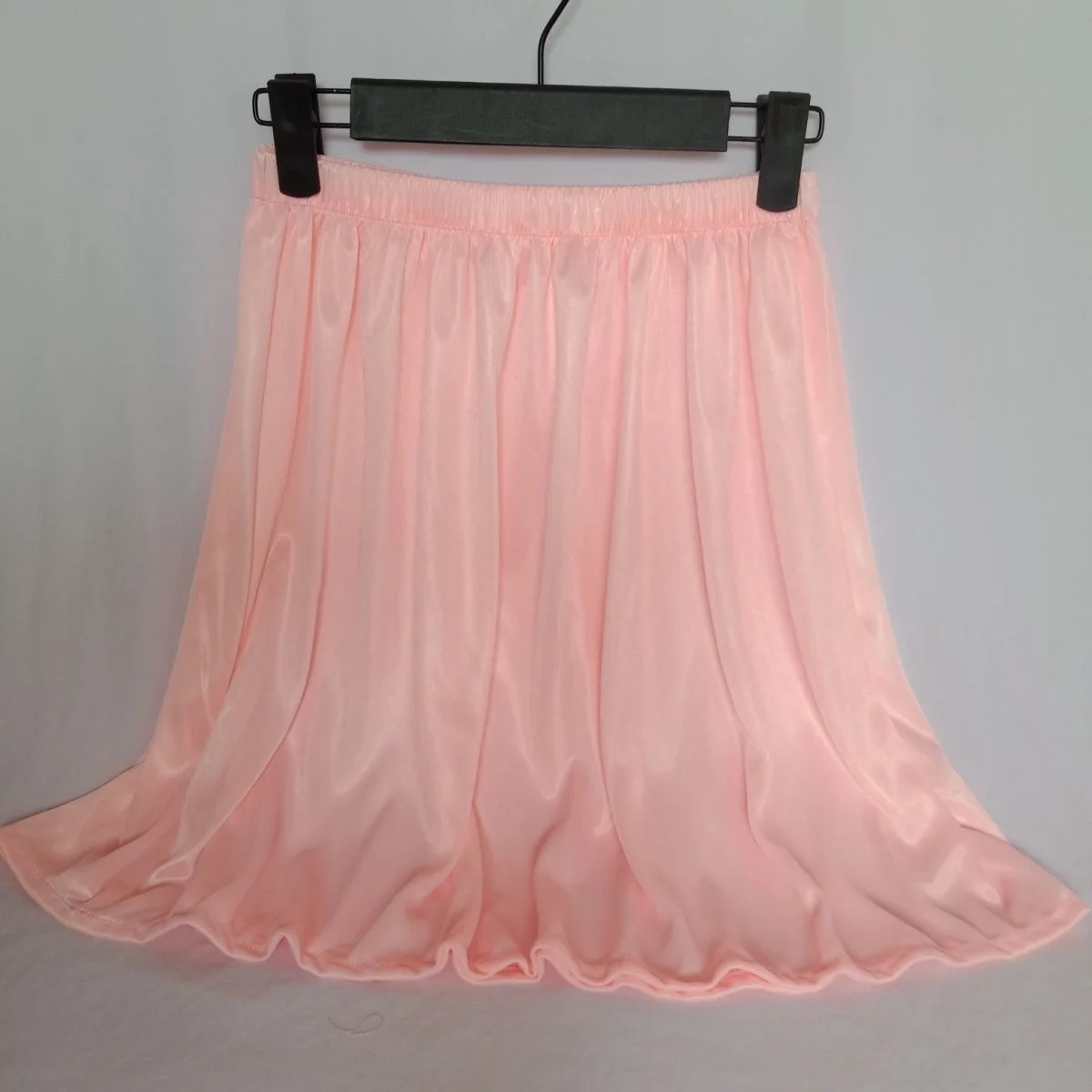 42-45cm Length Summer Sheer Transparent Ultra-Thin Satin Silk Sexy Women High Waist Yoga Sleeping Skirt Loose Gym Bottoms