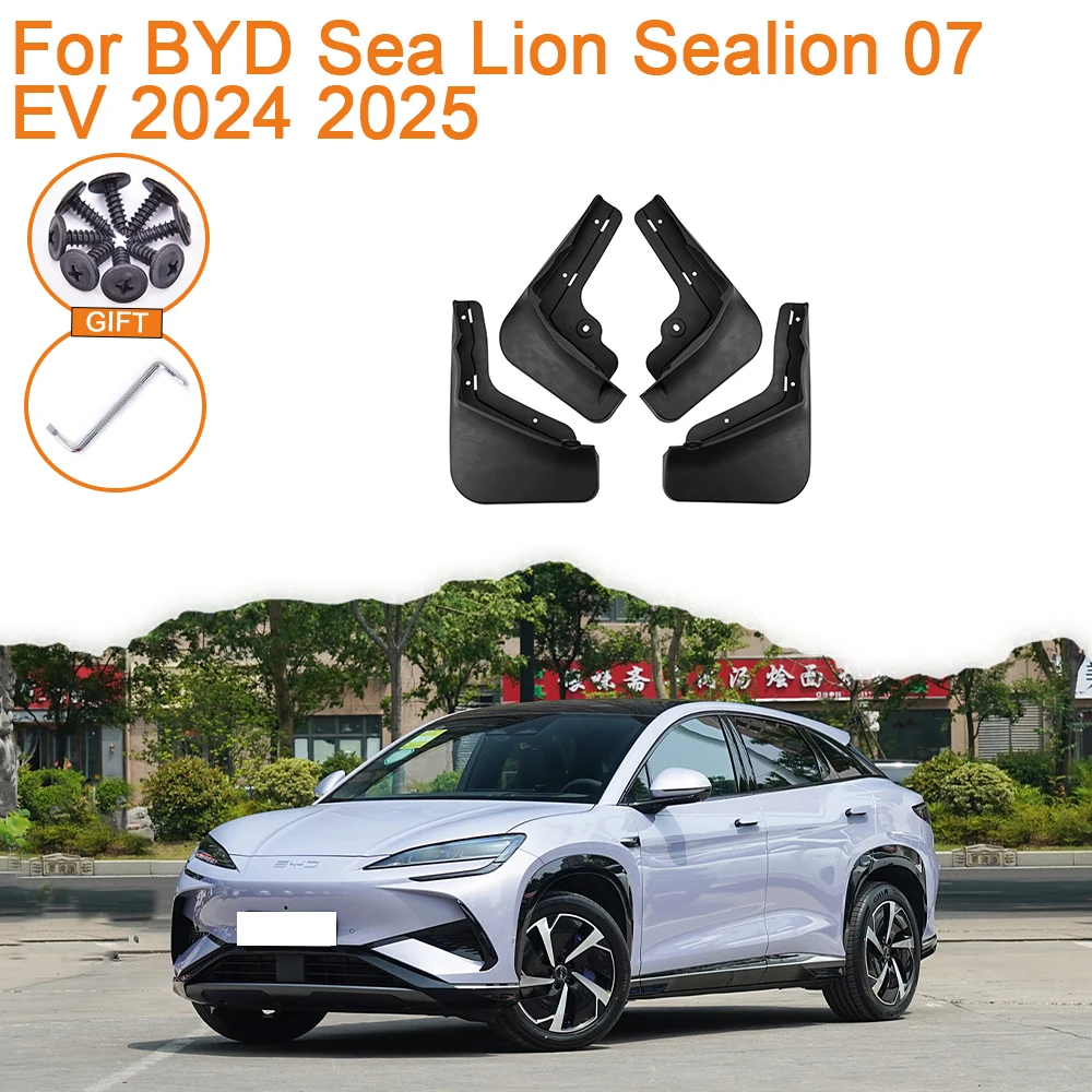 

Автомобильные аксессуары для BYD Sea Lion Sealion 07 EV 2024 2025, брызгозащищенные Брызговики, автомобильные детали