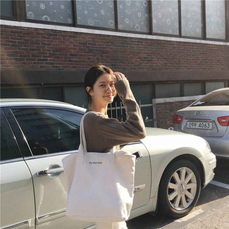 Women Canvas Tote Bag Fashion Korean Student Cotton Cloth Shopping Bag 2023 Casual Lady Shoulder Large Shopper Female Handbags