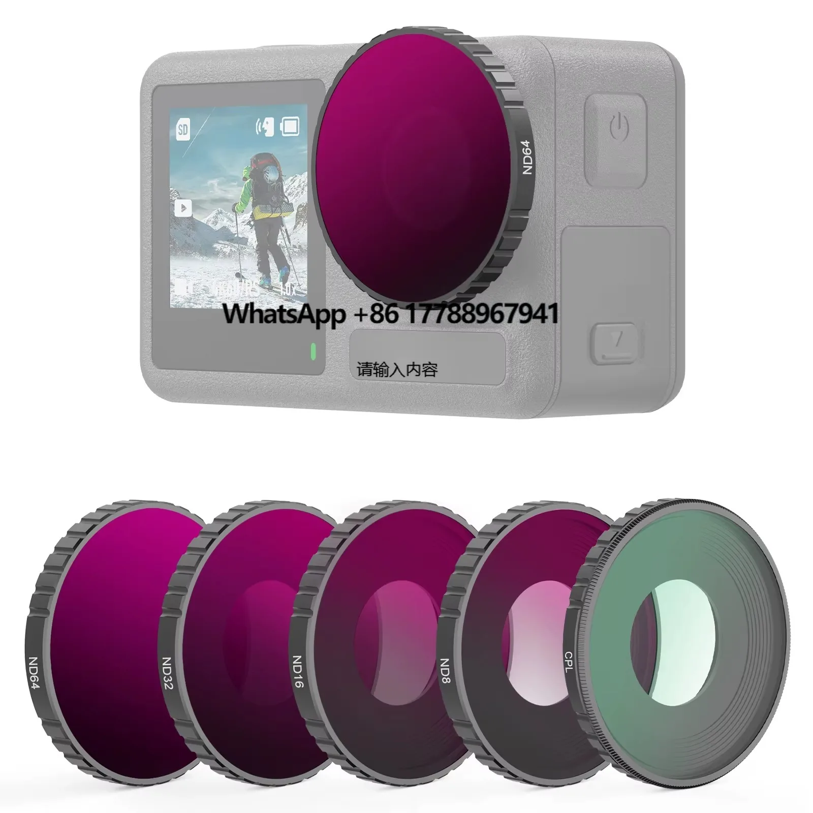 

NEEWER 5PCS Osmo Action 3 ND Filter Kit CPL ND8 ND16 ND32 ND64 Neutral Density HD Optical Glass for Action Accessories