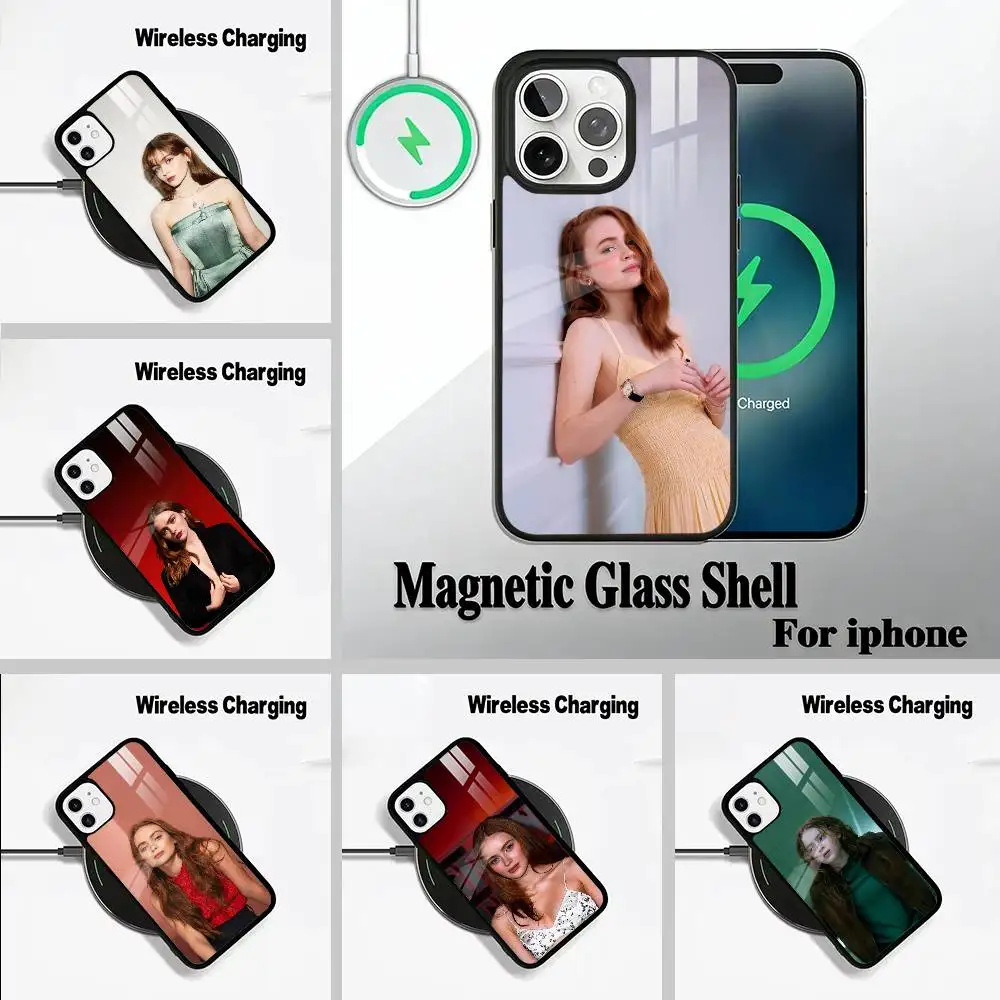 

Actress-Sadie Sink Wireless charging phone case compatible with iPhone 17/16/15/14/13/12/11