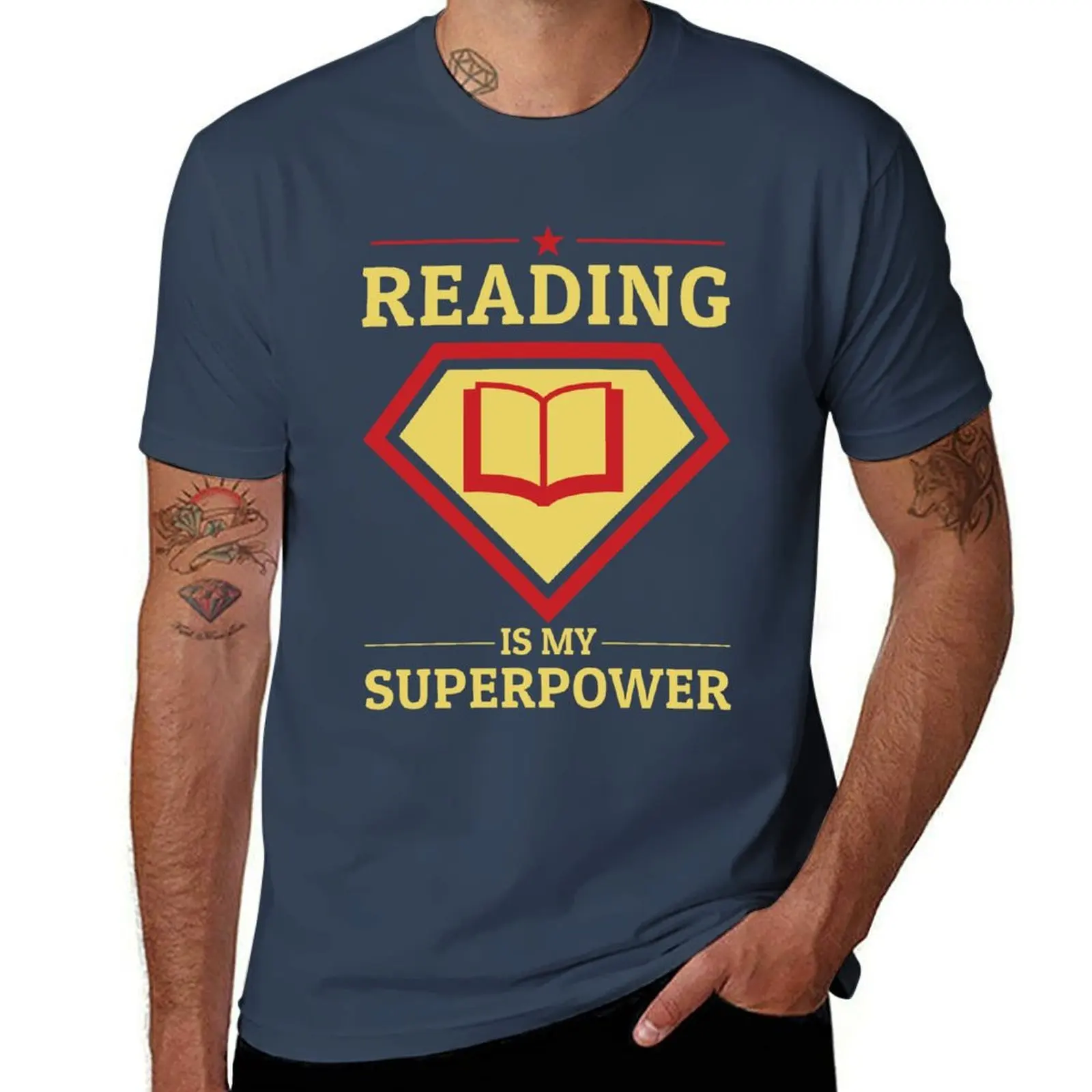 

Reading is My SuperPower T-Shirt oversized graphic tee graphic t shirt vintage sweat compression shirt men