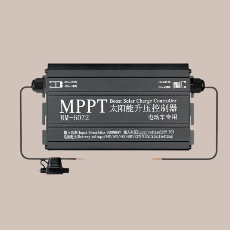 Smart MPPT Boost Solar Charger 600W Upgrade PV Step up Regulation Board for E-Bike RV Battery 24V 36V 48V 60V 72V 600W