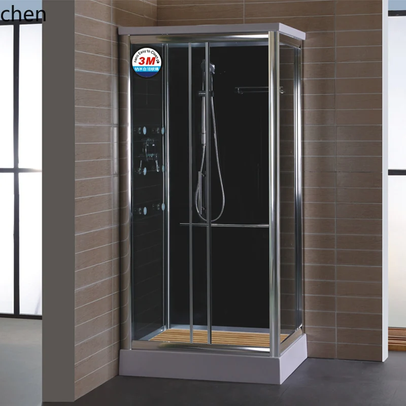 YFY  Overall Shower Room Arc Fan-shaped Bathroom Self-cleaning Glass Shower Enclosure