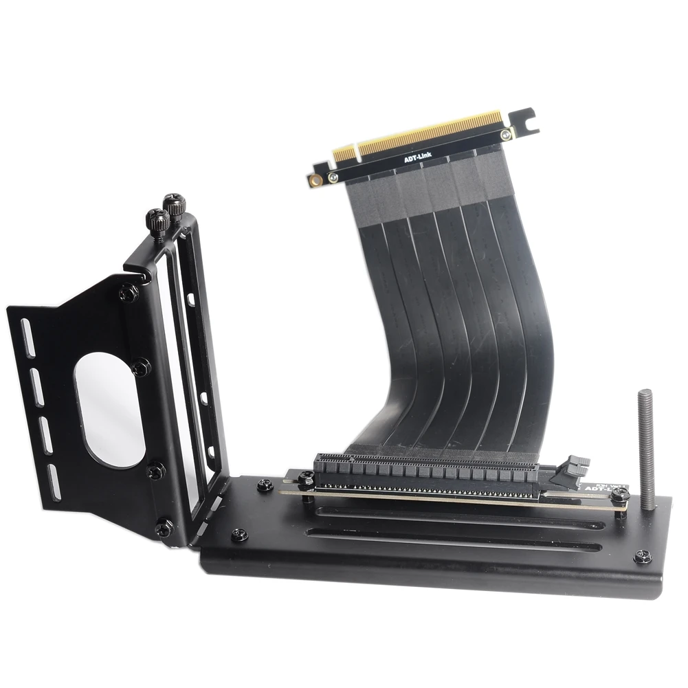 Placa gráfica PCI Express 3.0 16X, Kickstand Vertical, Base ATX Case, Cabo plano flexível, Extensão da placa Riser, 16x Port, Adaptador Gpu