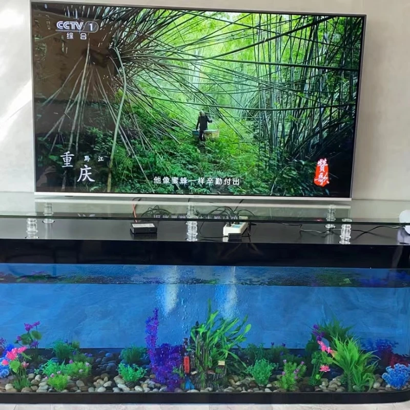 Acrylic Aquarium TV Bench fish tank Large for household TV table aquarium fish tank