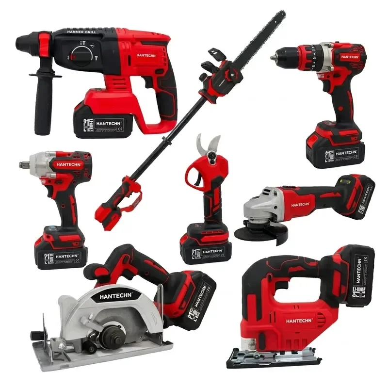Multi-functional Rechargeable 8-in-1 Cordless Power Tool Kit for Woodworking and Workshop Repair