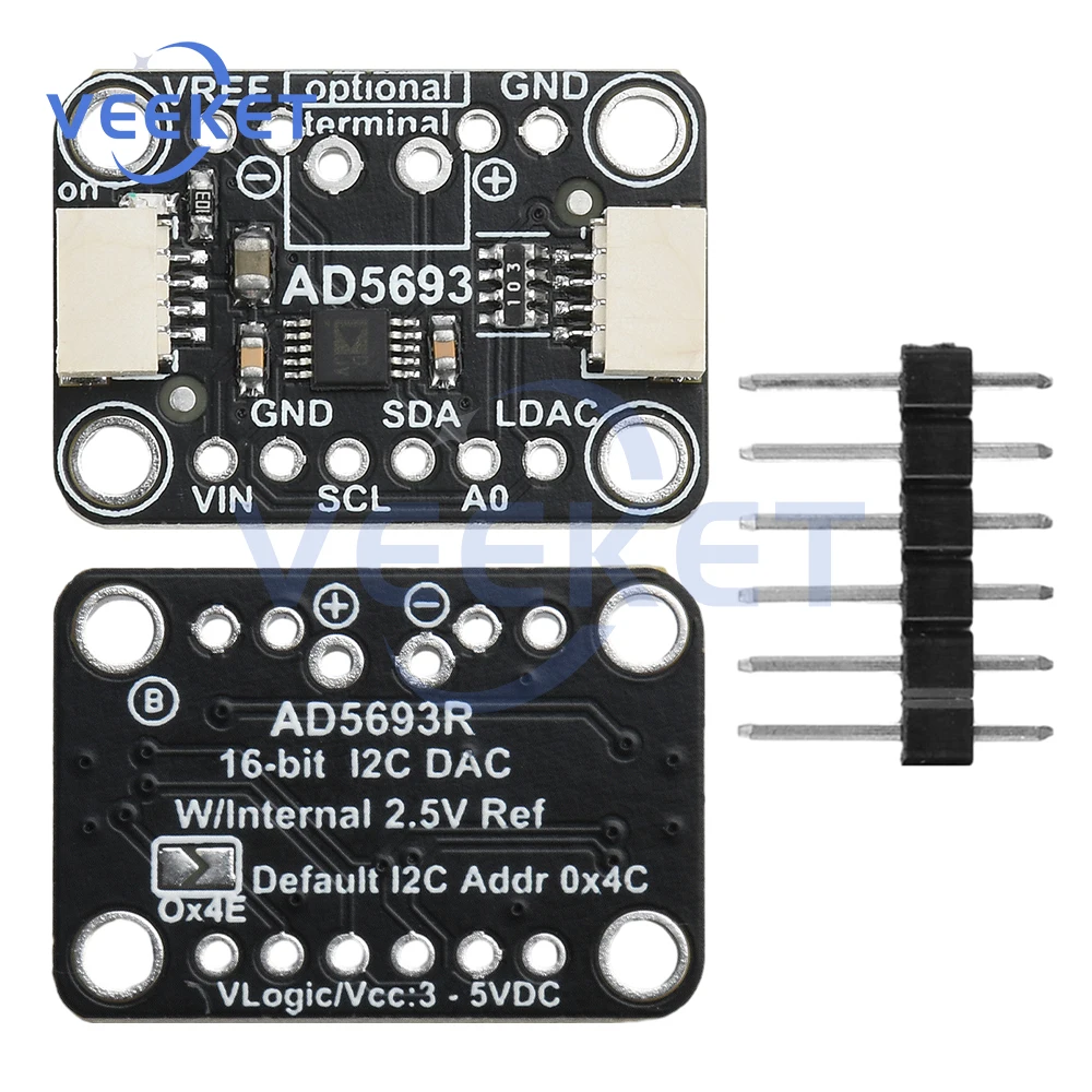 AD5693R I2C Interface 16-bit DAC Module Digital Signal Conversion Module Compatible with STEMMA QT Qwiic