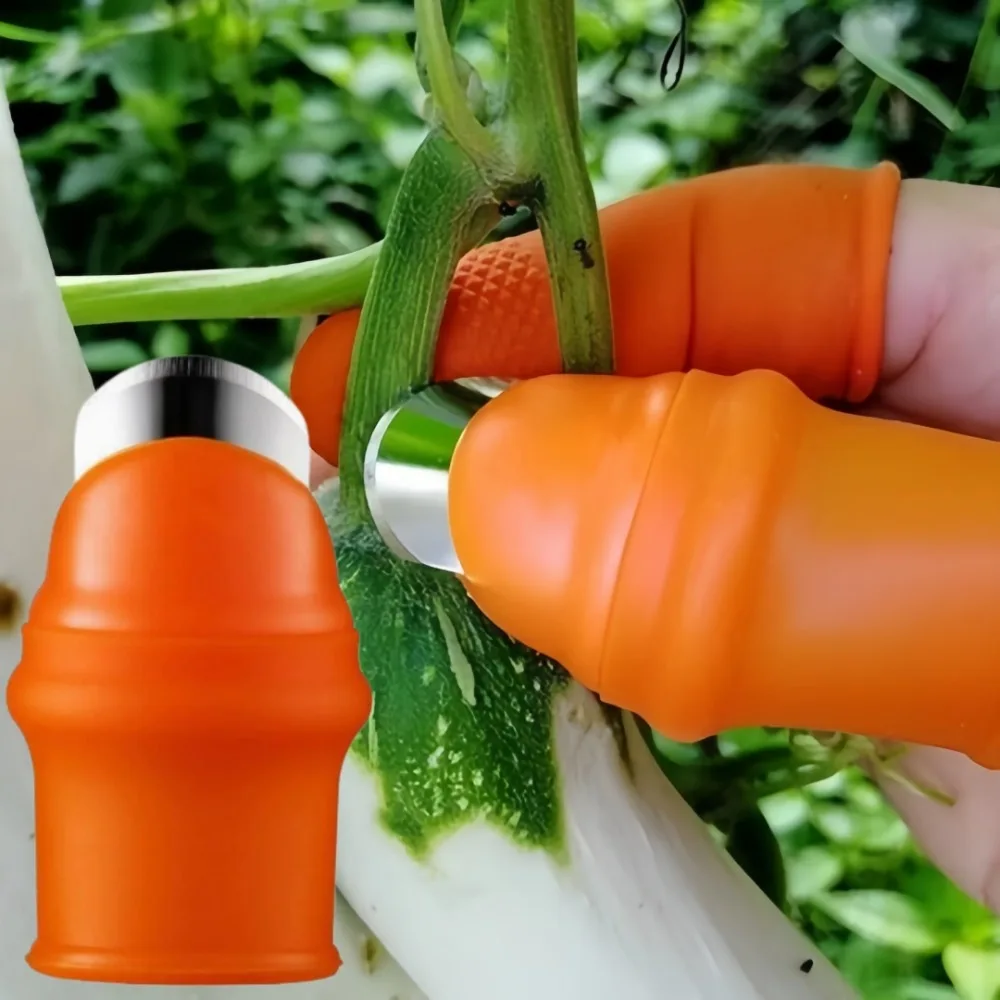 Portable Stainless Steel Garden Thumb Knife Comfortable Fit Nailand Finger Protection Versatile Use for Digging Planting Seeding