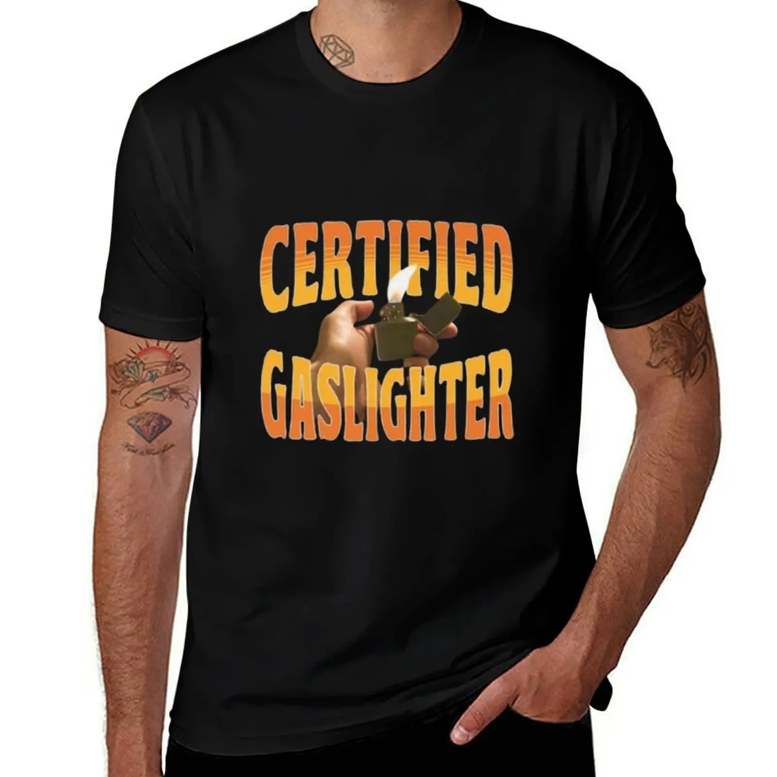 certified gaslighter T-Shirt Retro Graphic Print T-Shirt