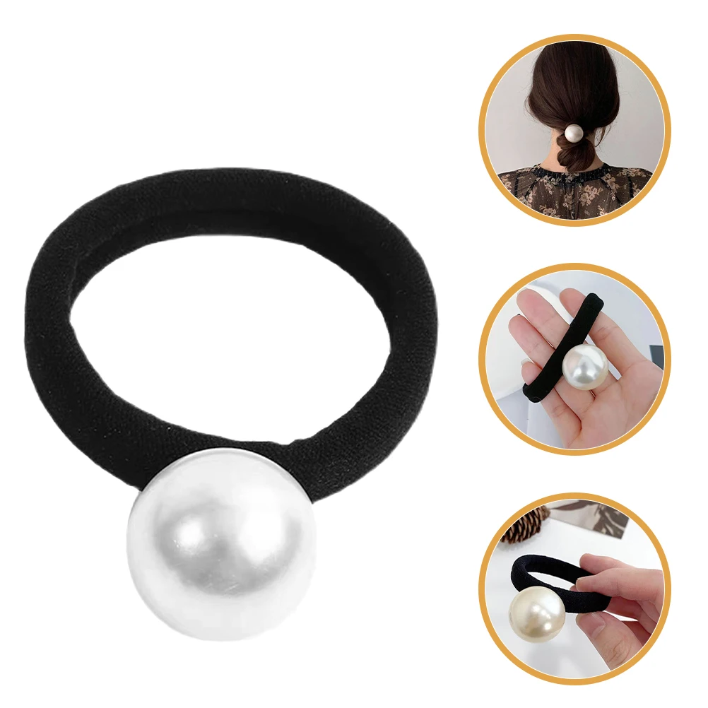 6 szt. Gumek do włosów z perłami, elastyczne sznurki dla kobiet, do włosów cienkich, grubych i kręconych, bezszwowe gumki do kucyków, akcesoria do włosów warkoczy.