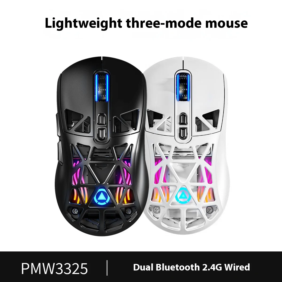 Yindiao G17 Mouse Bluetooth Wireless Mouse 3mode Paw3325 Gaming Mouse Light Weight 10000dpi Game Mouse Rgb Backlit Custom Gift