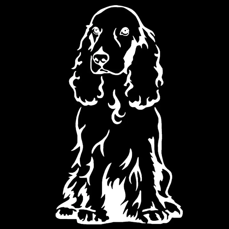 8.7*15CM Cocker Spaniel Dog Car Stickers Creative Vinyl Decal Car Styling Truck Decoration Black/Silver Decal Sticker